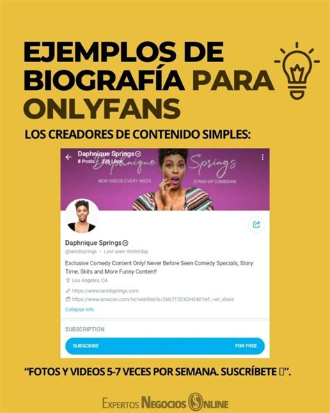 biografia para only fans|10 ideas para biografías de OnlyFans para conseguir más。